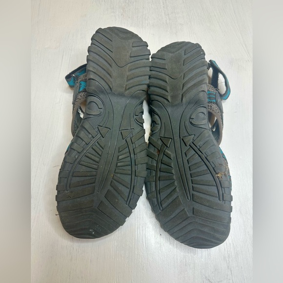 Academy Outdoors Women’s 10 Sport Water Sandals Gray Teal Trail Hiking - Picture 5 of 7